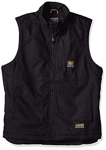 ARIAT mens Rebar Duracanvas Vest, Black, Large US