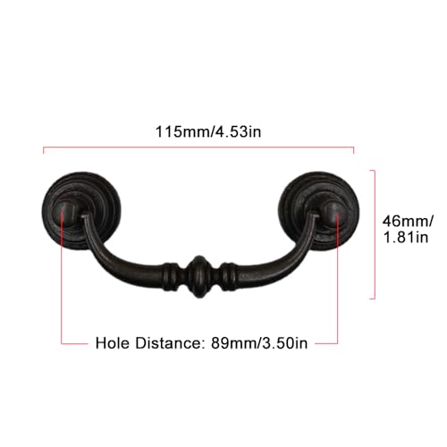 2 Pack Brass Vintage Cabinet Handle - Image 2