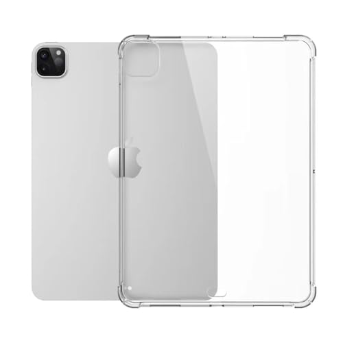 AMIUKON �N���A�P�[�X iPad Pro 13�C���`��p�iM5/M4�A2025/2024�j�ɑΉ� ���^ �X���� �y�� ���h�~ �ϏՌ��V���R�[���S�� TPU�f�ސ� �o�b�N�J�o�[ ���� (For iPad Pro 13�C���`(M5/M4))