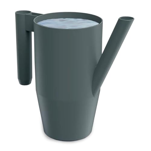 PECZEKO Annaffiatoio da 2,0 litri per casa e giardino – in plastica robusta – annaffiatoio per annaffiare facilmente fiori, piante e piante da camera da letto, 1 set (1 confezione) nero