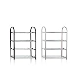 Alta calidad Home Kool HOME Zapatero con Estructura Plástico y Soporte Hierro, Rack, Organizador, Sortido, Negro/Gris 65 x 19 x 50,5 Cm