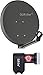 Produktbild DUR-line DSA 40cm Anthrazit + Twin LNB - 2 Teilnehmer Set, Hochleistungs Hart-Aluminium Spiegel - [Sat-Antenne, Satellitenschüssel, Camping, Balkon, Mini, Boot]