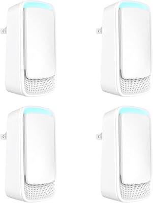 Plug In Air Ionizers - Negative Ion Technology Air Purifier - Quiet Operation Air Freshener for Home, Bedroom, Office, Garage Room - Portable Air Purifiers Odor,Pets Smell - Air Cleaner White (4 Pack)