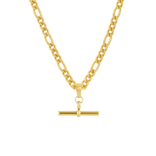Image of TITAN. Gold T Bar Necklace, Gold Toggle Necklace, Gold T Bar Pendant Necklace, T Bar Necklace, Toggle Necklace