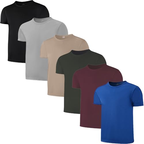 Image of 6 Pack Boys Mesh Athletic T-Shirts Kids Youth Quick Dry Short Sleeve Tops