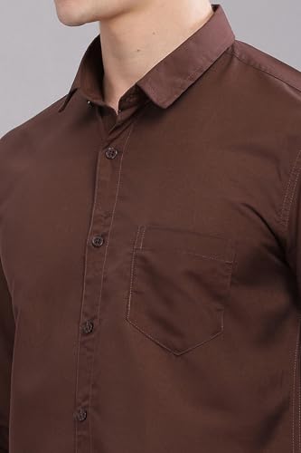 Image of Men's Cotton Blend Slim Fit Shirt | Full Sleeve Casual wear for Men | Comfortable Office Wear Shirt for All Seasons