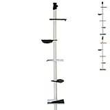 kratzbaum säule grau Strapazierfähige Sisalstangen für beste Krallenpflege und als stabiler Spielturm