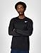 Nike Men's Dri-Fit Legend Long-Sleeve Fitness Top, Black/Matte Silver, 2XL