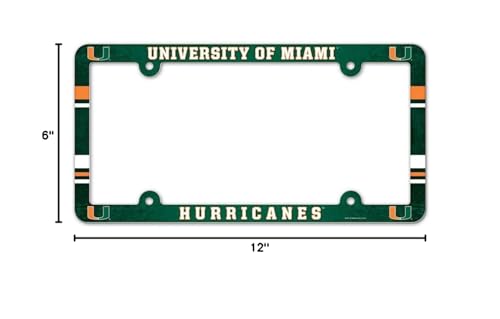 NCAA License Plate with Full Color Frame, University of Miami (Florida)