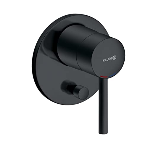 Kludi 387163976 Bozz-387163976 Badezimmer-Bade- und Duscharmatur, die unter dem Gips montiert wird, Bozz matt-387163976, schwarz matt