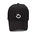 Smiling Baseball Cap Adorable Sun Caps Fishing Hat for Men Women Unisex-Teens Black