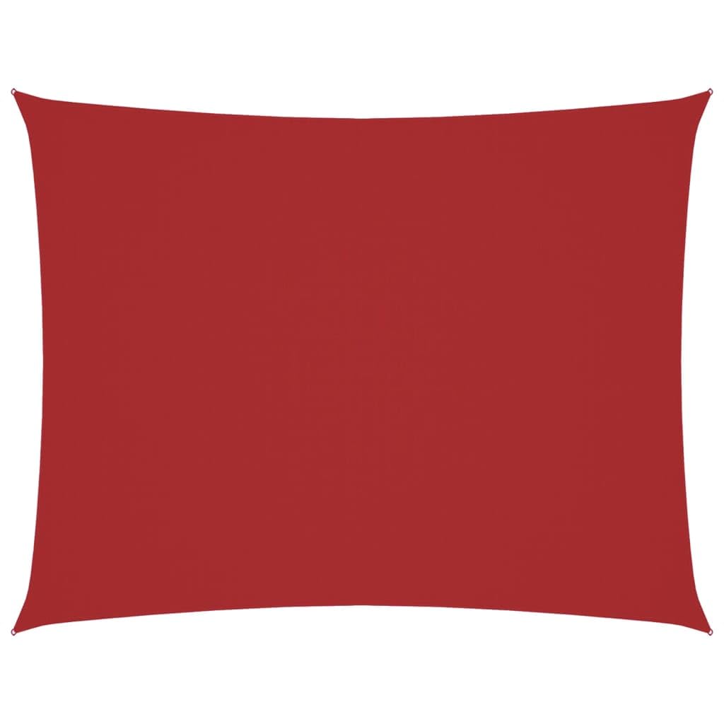 Voile d'ombrage rectangulaire rouge anti-UV pour supprimer la chaleur de terrasse