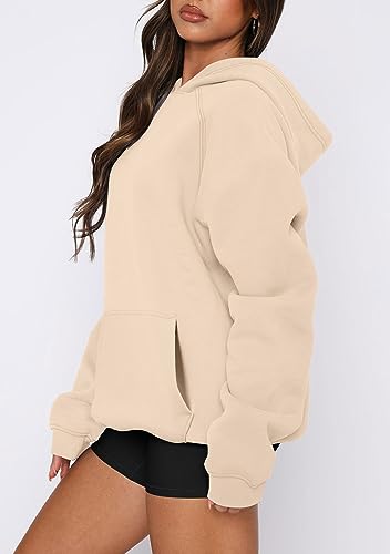 onlypuff Women Pullover Sweatshirt Long Sleeve Hoodies Kangaroo Pocket Fleece Basic Sweater