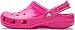 Crocs Unisex-Adult Classic Sparkly Clog, Pink Crush, 7 Women/5 Men
