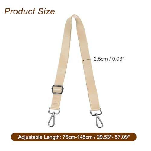 Image of uxcell Wide Shoulder Strap, 2.5cm Adjustable Purse Strap Replacement Crossbody Strap for Shoulder Bag Handbag, Light Gold, Black Pull Core Buckle