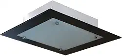 Lustre Plafon Para Sala Cozinha Banheiro Quarto 30 cm x 30 cm (Borda Preta)