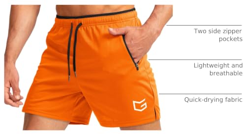 Image of G Gradual Men's Gym Workout Shorts Zipper Pockets 5 inch / 7 inch Quick Dry Breathable Runing Athletic Short for Men