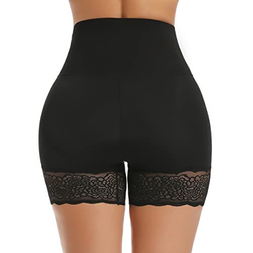 Shaperin Tummy Control Shapewear Shorts For Women High Waist Body Shaper Slip Shorts Lace Thigh Slimmer Under Dresses (Medium,Black) #TOP1