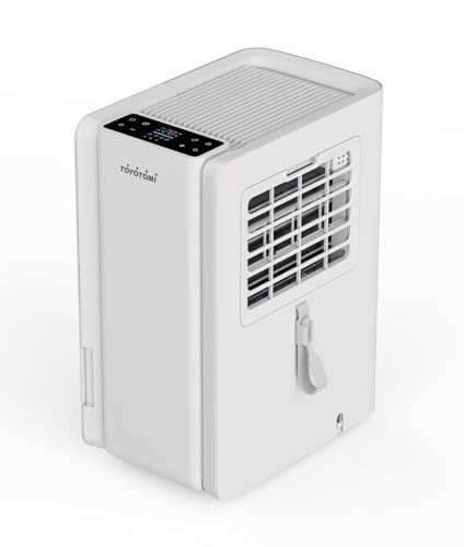 Toyotomi TD-C2412 - Deshumidificador 12 l/24 h con WiFi, ionizador, temporizador, panel táctil, ultra silencioso