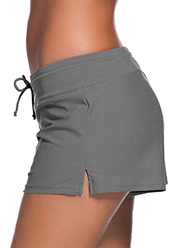 WILLBOND Women Swimsuit Shorts Tankini Swim Briefs Plus Size Bottom Boardshort Summer Swimwear Beach Trunks for Women - Thumbnail 4