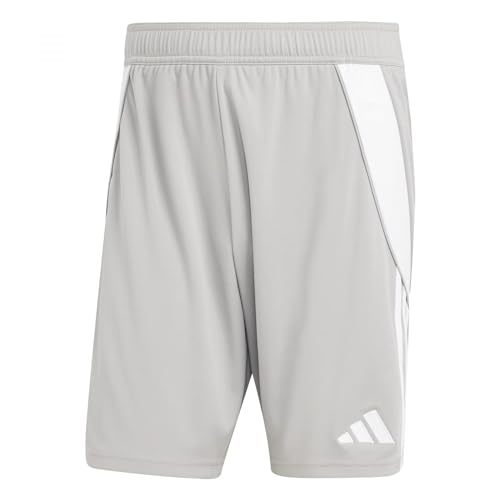 Adidas Men's Tiro 24 Sweat Shorts, Medium Grey Heather/White, Medium Inseam by adidas - Used condition - US$18.02