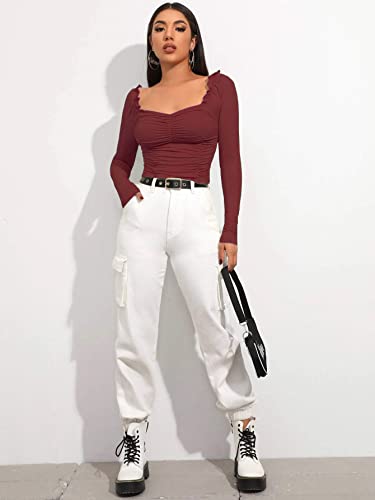 Image of Shasmi Women's Shirt | Sweat Heart Neck | Full Sleeve | Regular Fit | Elegant Design Stylish & Comfortable | All-Day Comfort | Perfect for Formal, Casual (Tank Top)
