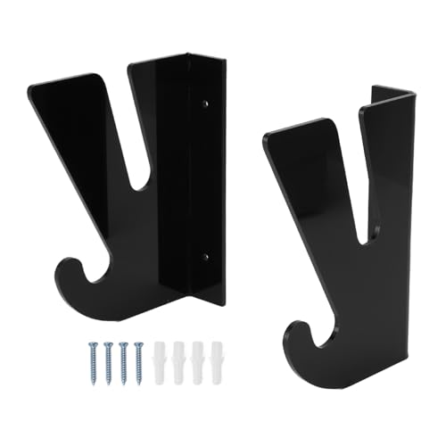 Skateboard Wall Mount Display, Acrylic Longboard Rack Holder with Storage Hook, Ideal for Garage Home Apartment (Black)