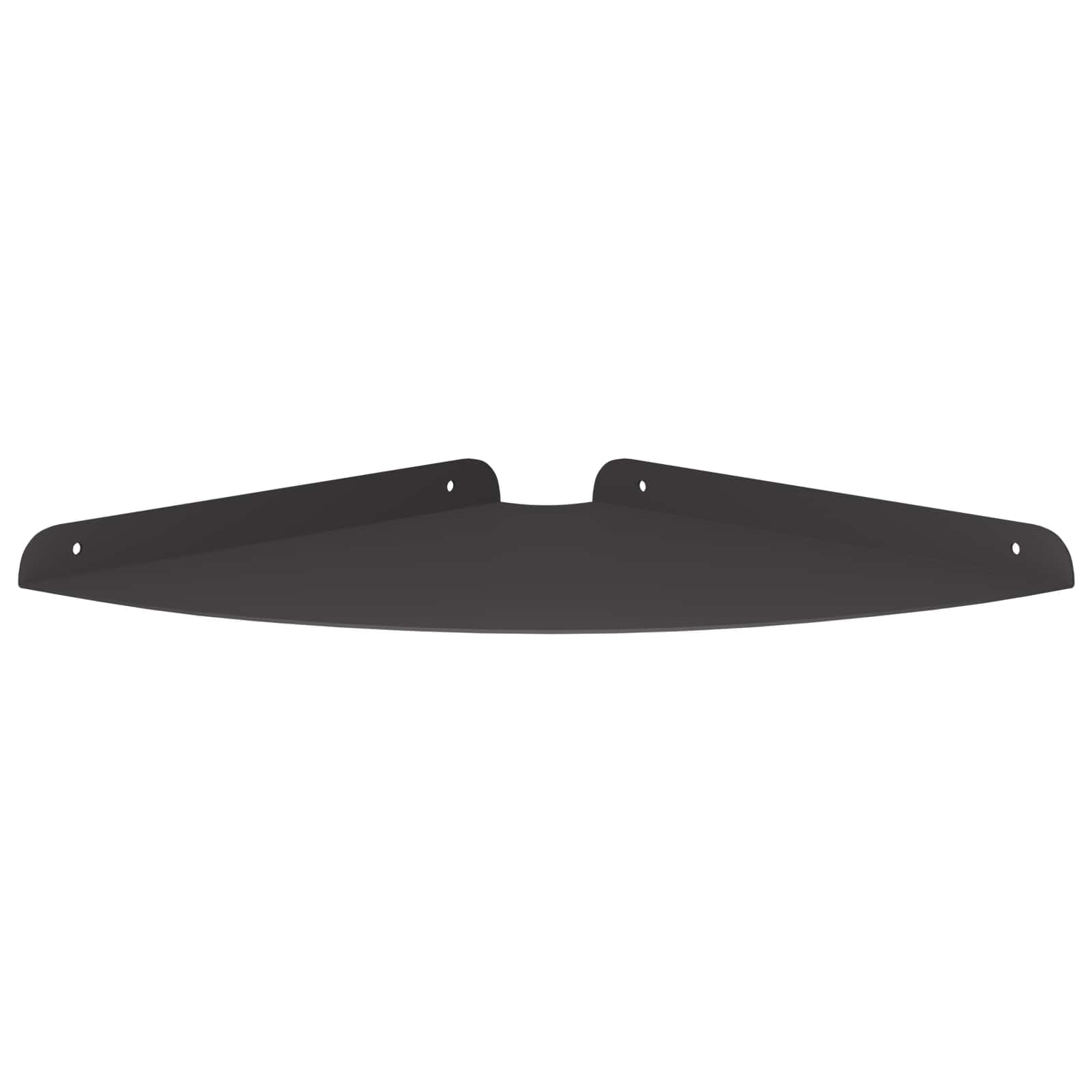 Schwebendes Wandregal 4er Set, Viertelrund Eckregal aus Stahl, Schwarz Matt, 30 x 30 x 2 cm, Platzsparendes Hängeregal für Wohnzimmer, Küche und Bad, Belastbar bis 10 kg
