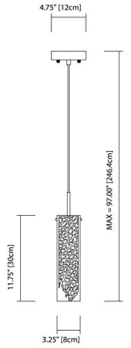 Elan 83065 Krysalis Pendant, 1 Light 60 Watts, Chrome #TOP6