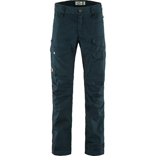 Fj&auml;llr&auml;ven Vidda Pro Ventilated Men's Trekking Trousers - Vent Zippers, Water Resistant, Reinforced Layers - Hiking, Trekking, Dark Navy, 36W x 30L