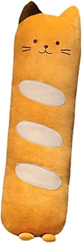 shownicer Plushies, Kawaii Cat Plush Pillow, Plush Bread, Kitten Stuffed Animals Soft Toy, Long Cat Plush, Cuddly Toy, Fluffy Cuddle Cushion Bed Sofa Chair, Hugging Pillow Gift for Kids Girls Boys