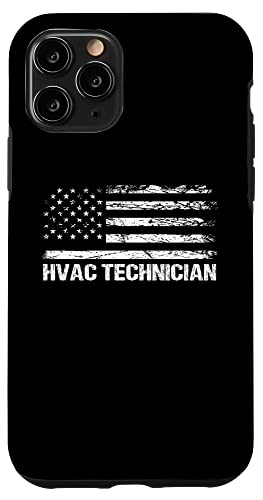 iPhone 11 Pro Vintage HVAC Experts Flag USA HVAC Technician DAD Men Case