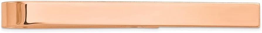 14k Rose Gold Polished Men's Tie Bar Tie Clip