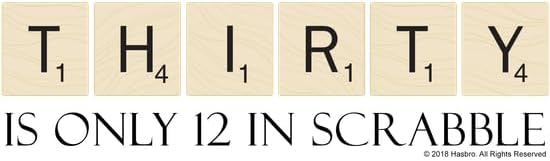 CafePress Scrabble Thirty Only 12 20 Oz Ceramic Mega Mug 20 oz Ceramic Coffee Mega Mug
