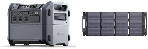 Segway Cube 1000 2200W Power Station and 100W Solar Panel Charger Bundle