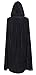 BIGXIAN Kids Hooded Velvet Cloak Halloween Christmas Cosplay Fancy Cape Black
