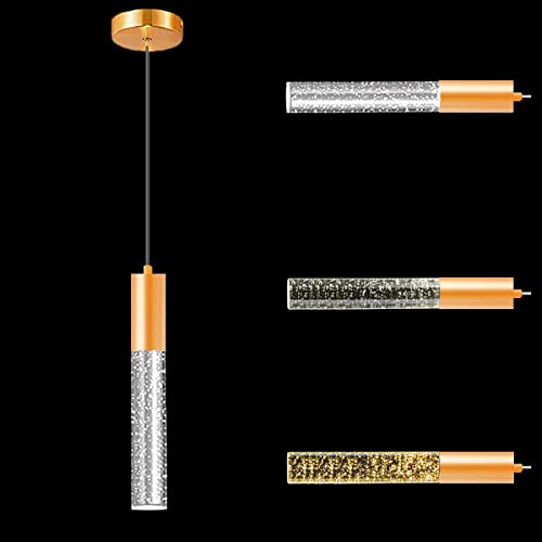 Pendant Lights Kitchen Island,Led Kitchen Pendant Ceiling Light Fixtures Made Of Premium Metal+Bubble Glass For Dining Room Bedroom Bedside Lamparas De Techo Modernas (3 Color Lights) (Rose Gold) #TOP3