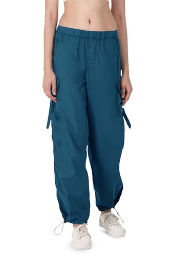 Pantalon cargo grande taille femme Noble Monk à taille haute élastique