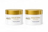 2x LACURA Gold Vital Manuka Tagescreme LSF 15, 2x 50 ml – Anti-Hauterschlaffung 55+ – Mit Manuka-Honig-Extrakt, Vitamin E & Soja-Aktivkomplex – Straffende Gesichtspflege mit UV-Schutz