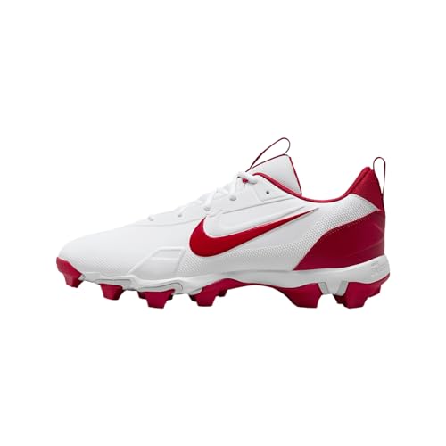 Nike Force Trout 9 Keystone Baseball Cleats (FB9728-104, White/Team Red/Pure Platinum/University Red) Size 16
