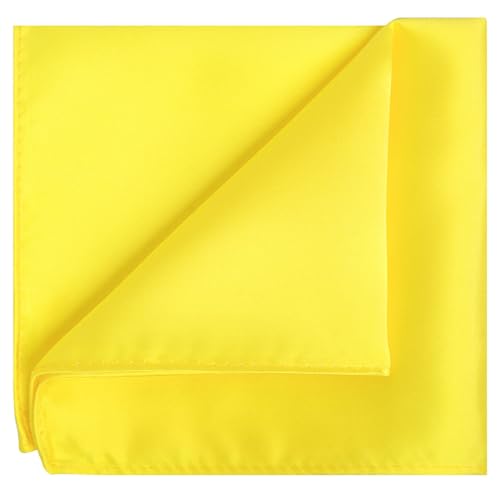 Image of KissTies 6PCS Satin Pocket Square Plain Color Handkerchief Gift Set