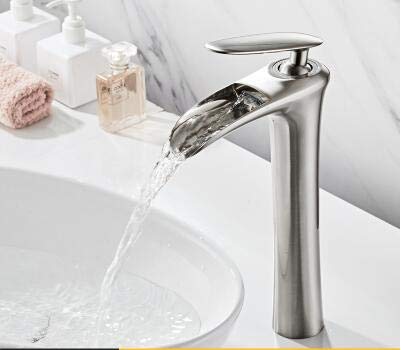 Grue à eau argent nickel pour évier et robinets de lavabo robustes
