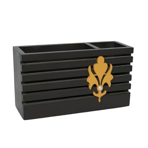 Image of Decorative Embossed Design Pencil and Pen Stand | Desk Organizer for Stationery Storage | Suitable for Office Desk, Study Table, Home and Workspace Use (Design 9)