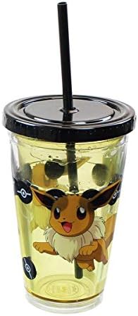 Pokemon Eevee 18oz Carnival Cup w/Floating Confetti Pokeballs image 2