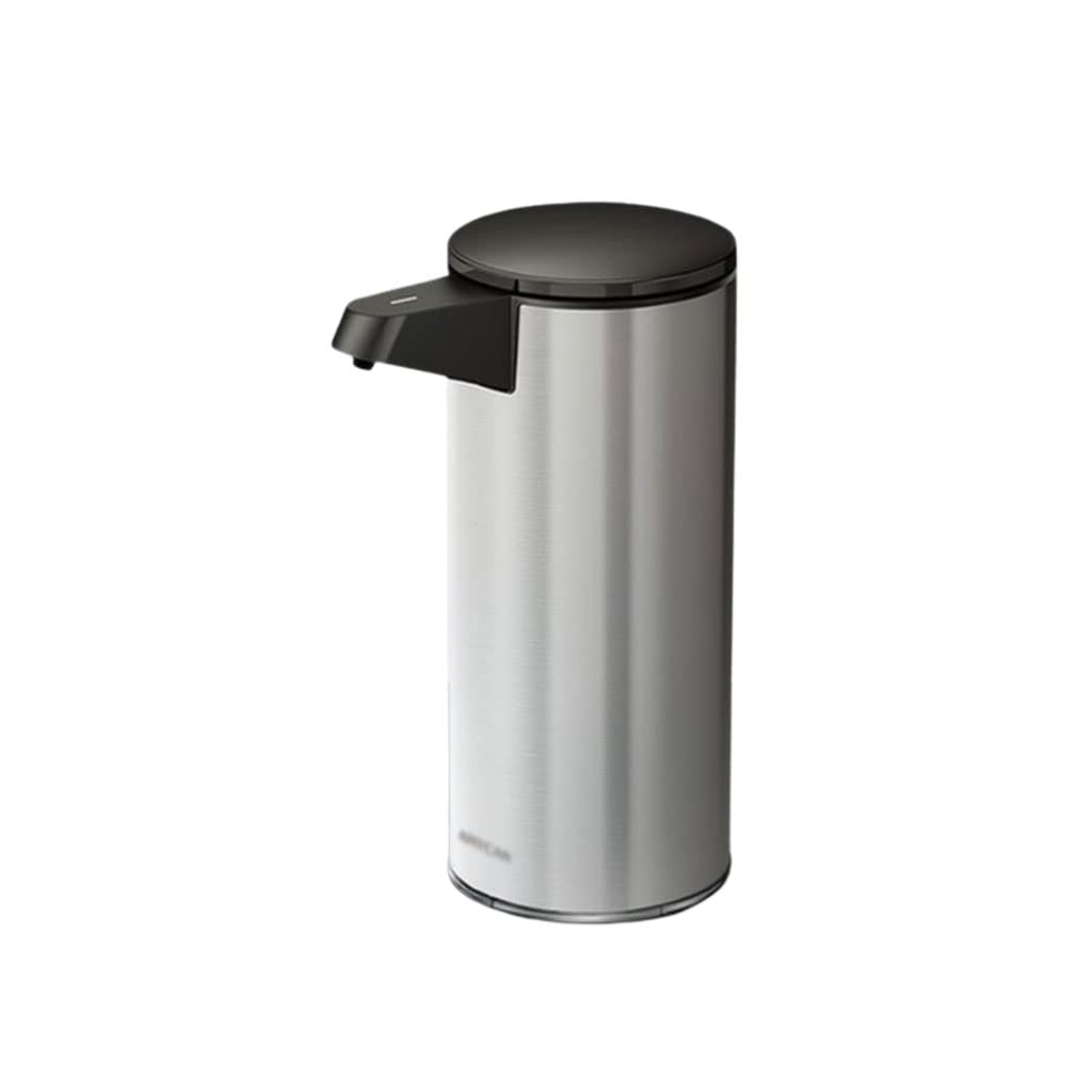 KUDLI Dispenser di Sapone da appoggio Dispenser di Liquido a rilevamento Automatico Bottiglia di Sapone da Bagno in Acciaio Inossidabile Ricaricabile 280 ml / 9,9 Once