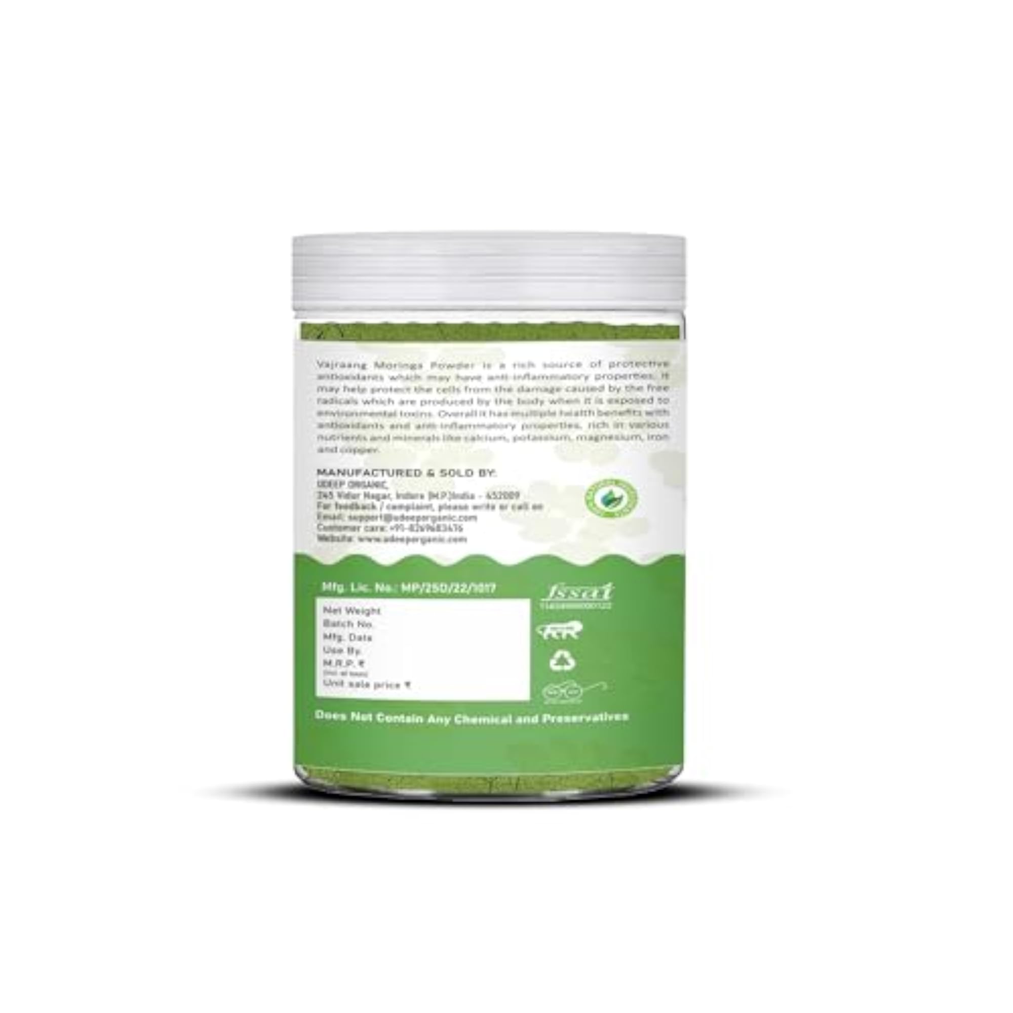 Vajraang Organic Moringa Powder, 200 Grams