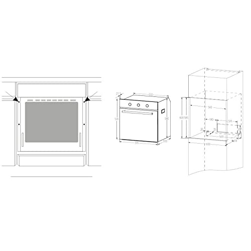 Forno Elétrico de Embutir Gallant Touch e Convecção 65L 220V GFO65ET2A-PT220