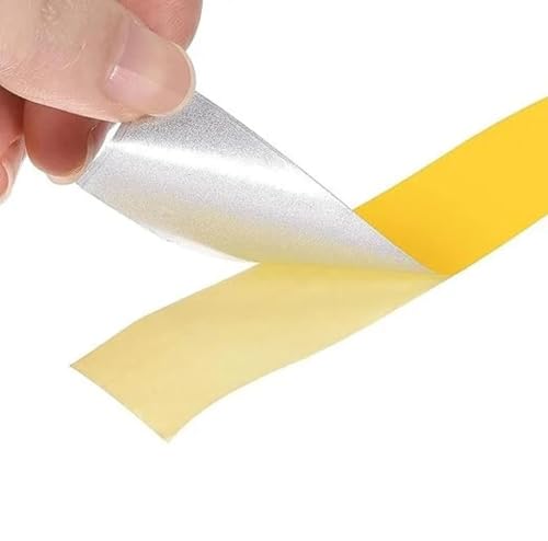 Image of WALLMATE Reflective Strip Sticker Self-Adhesive Night Visibility Warning Tape Waterproof Safety Reflector for Car, Bikes,Truck And Other Vihicle (Yellow Strip, 0.5 In x 45 Mtr (1771 in) (PCK OF 2))