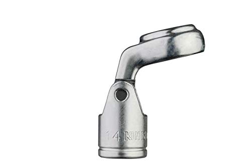 KING TONY 335114M Chrome Vanadium Steel 3/8" Drive 6 Point Flexible Crowfoot Socket Wrench, 60 mm Length, 14 mm Size, Pack of 12 - Image 4