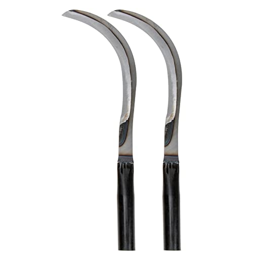 Herramientas de mano Azada de jardín Herramienta multiusos 2 piezas Hoz de cosecha Guadaña de desmalezado agrícola Jardinería Siega Hoz de acero al manganeso Hoz de mano Herramientas manuales Azada de